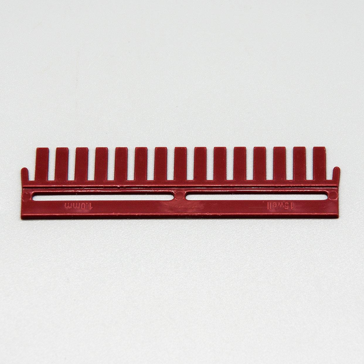 制胶梳，适配迷你垂直电泳仪，1.0mm，15齿1.0mm，15齿梳子