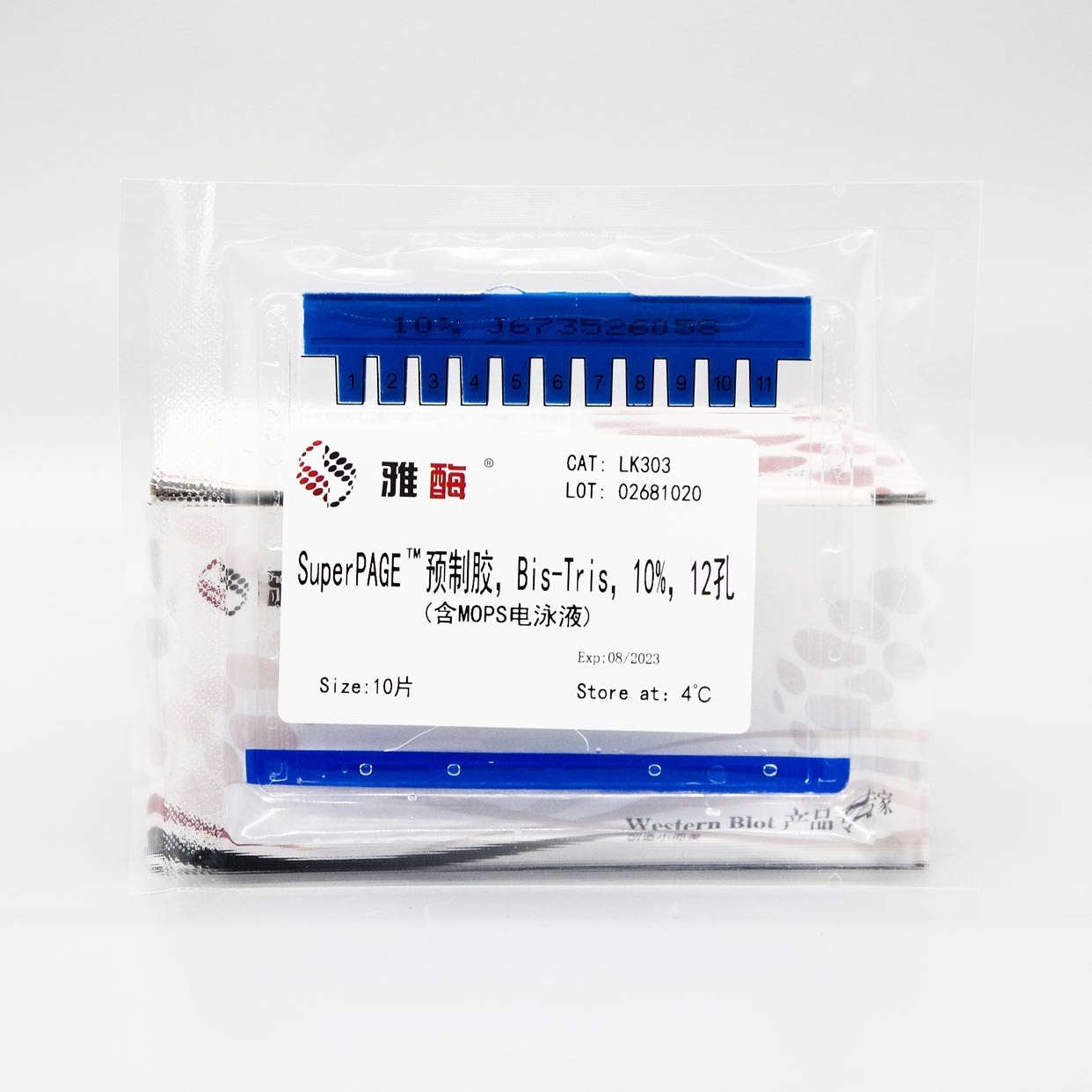 SuperPAGE™ 预制胶，Bis-Tris，10%，12孔(含MOPS电泳液)(即将下架)