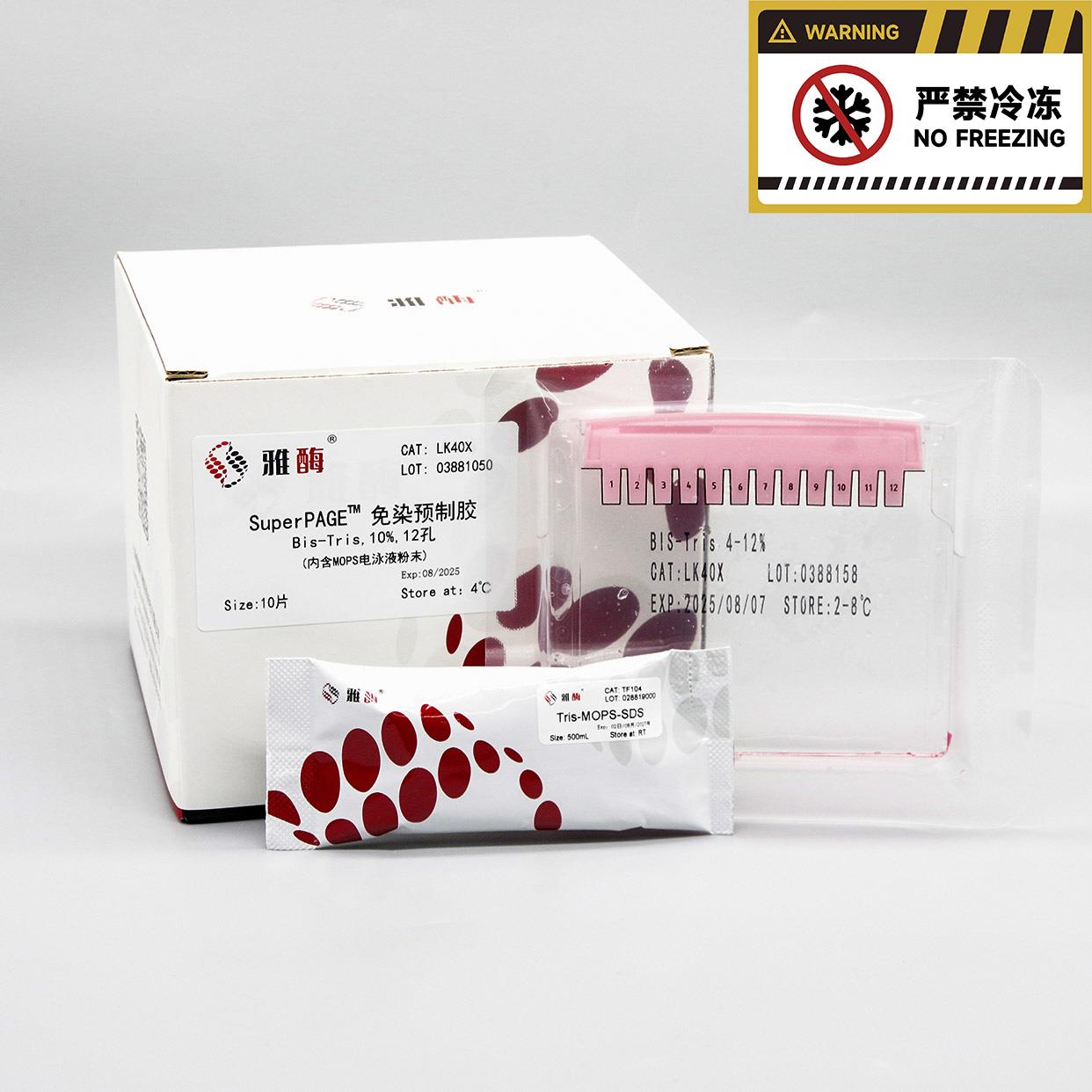 Super-PAGE™免染预制胶，Bis-Tris，8%，12孔(含MOPS电泳液)